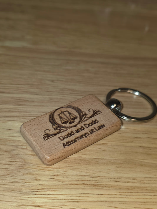 Custom Engraved Wooden Keychain