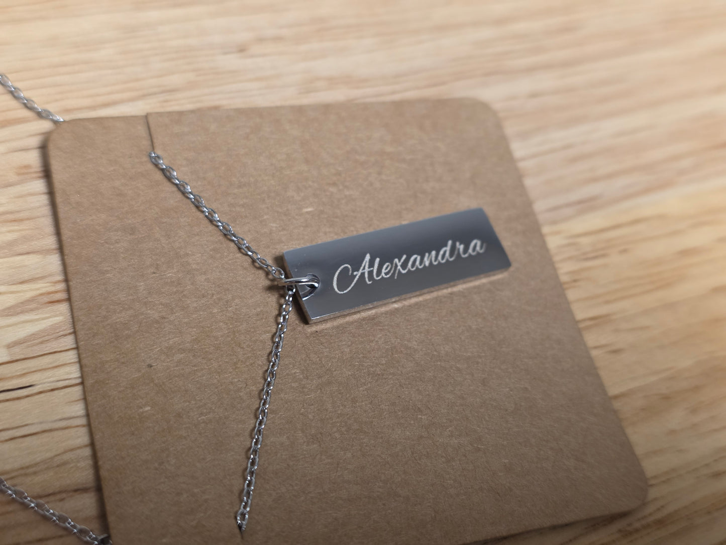 Engraved Pendant Necklace