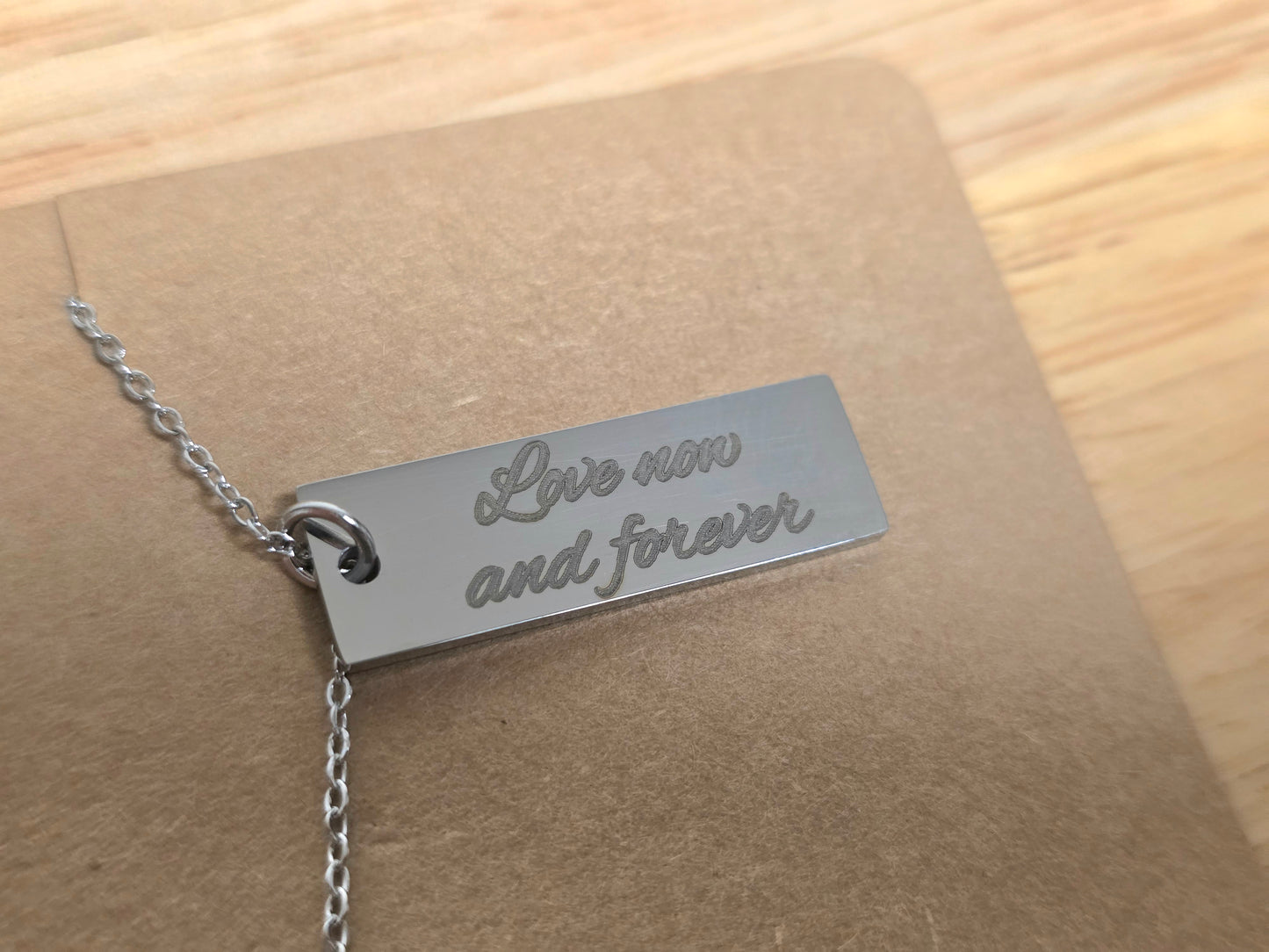 Engraved Pendant Necklace
