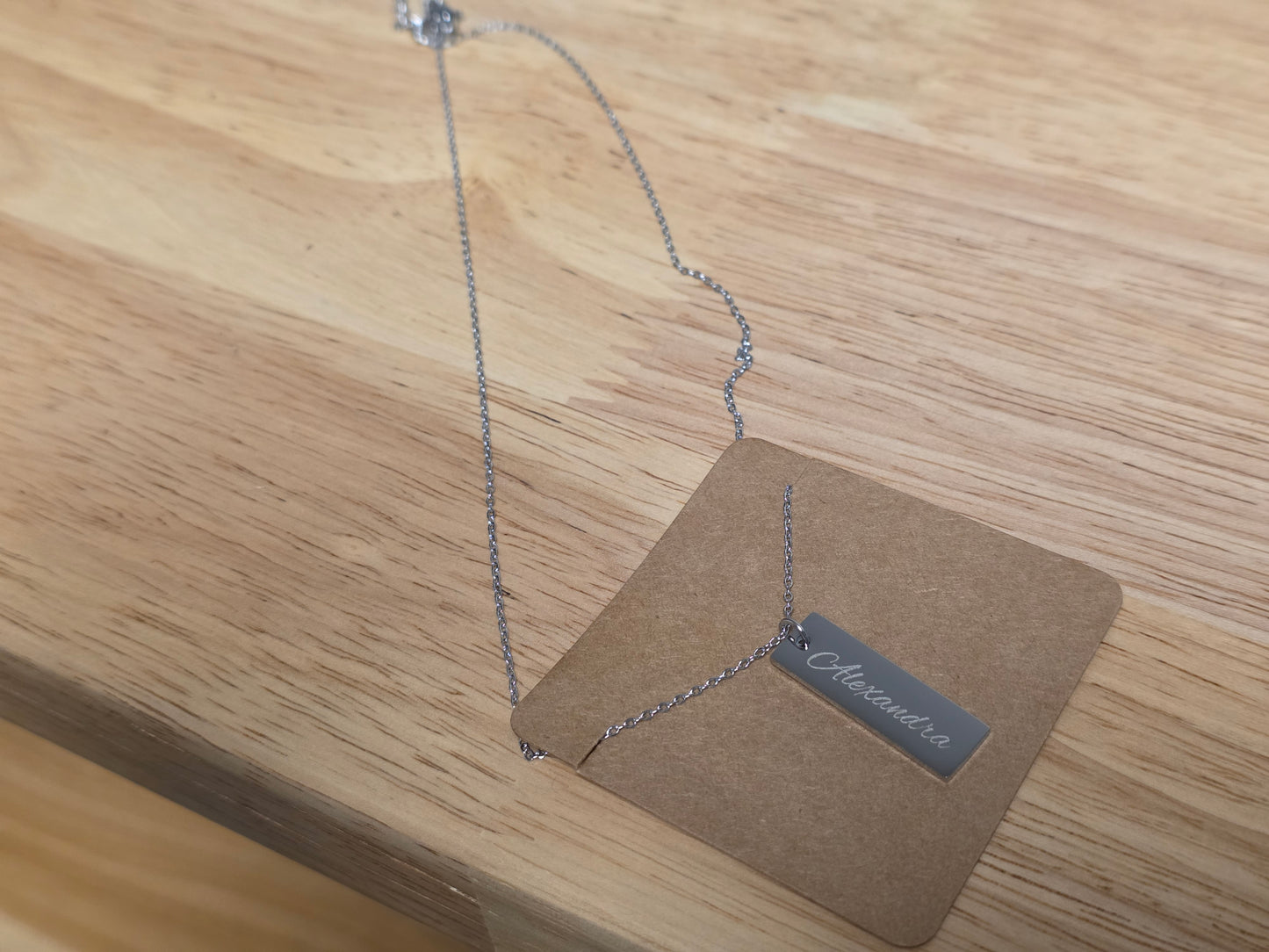 Engraved Pendant Necklace