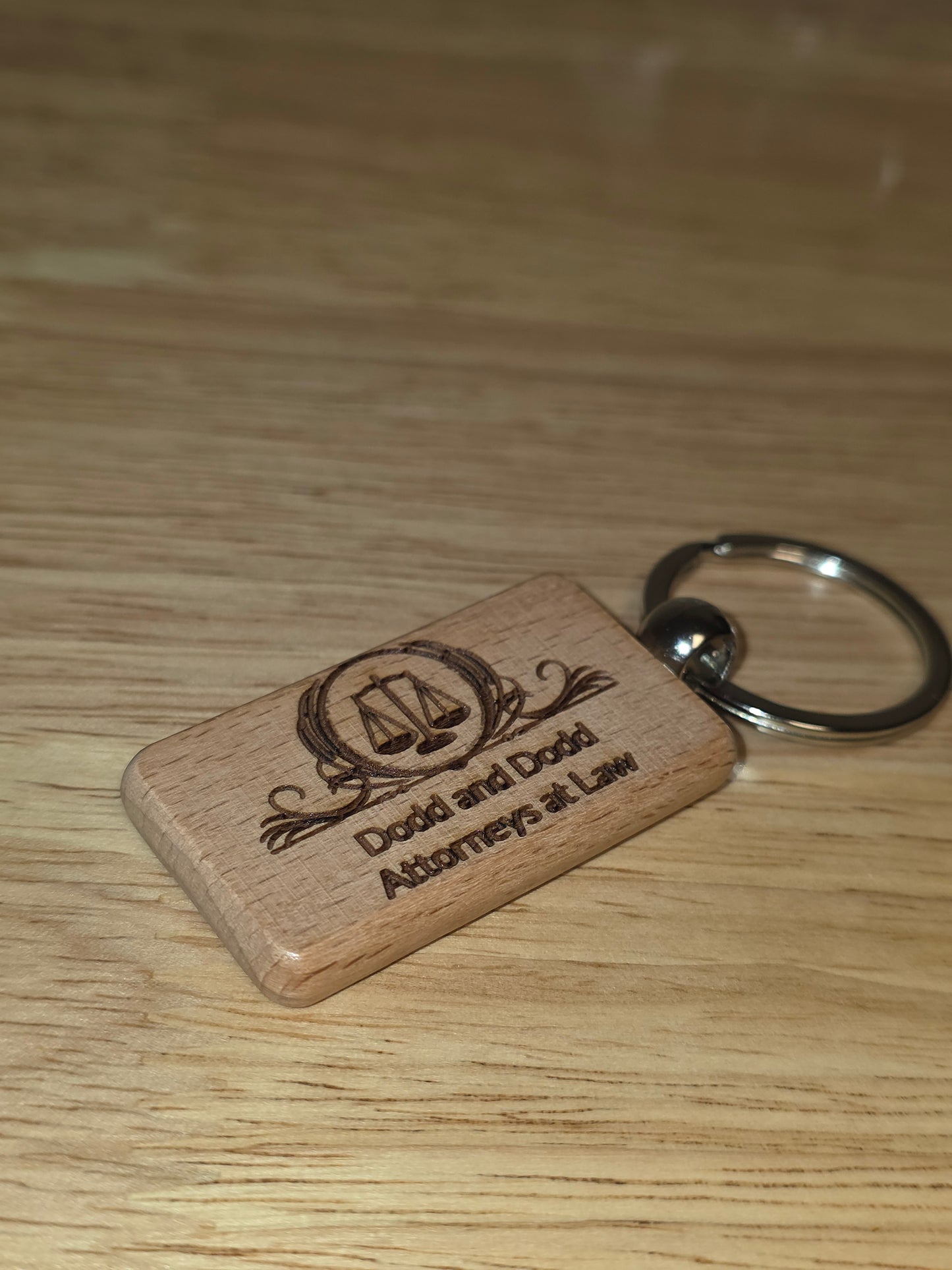 Custom Engraved Wooden Keychain