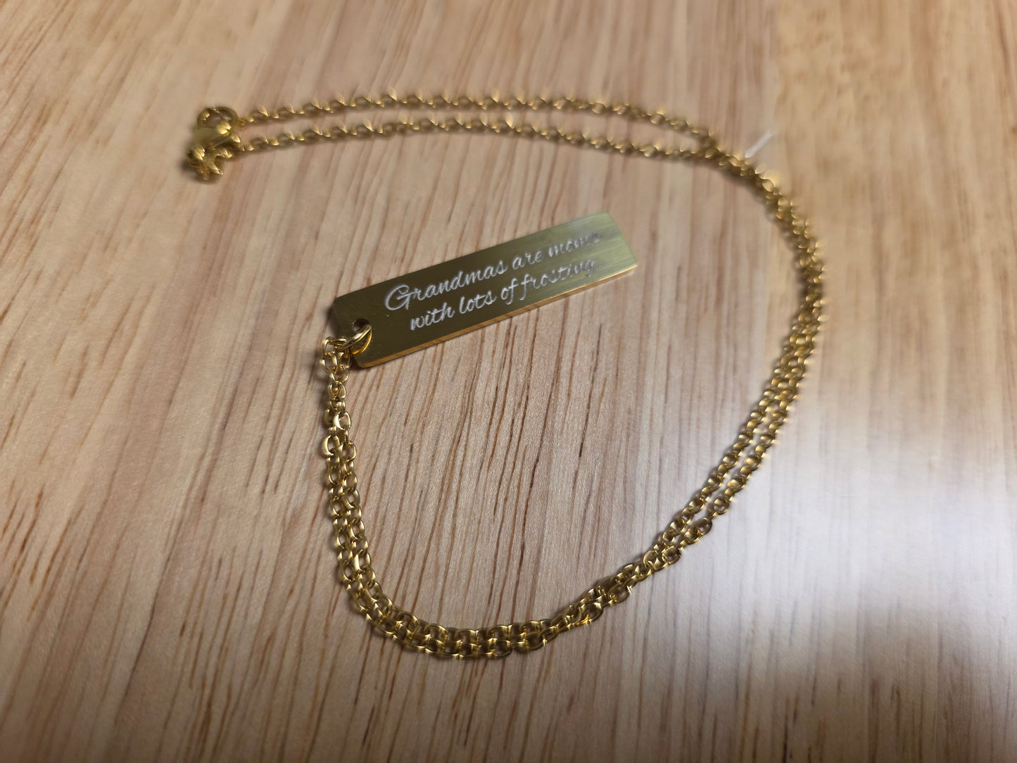 Engraved Pendant Necklace