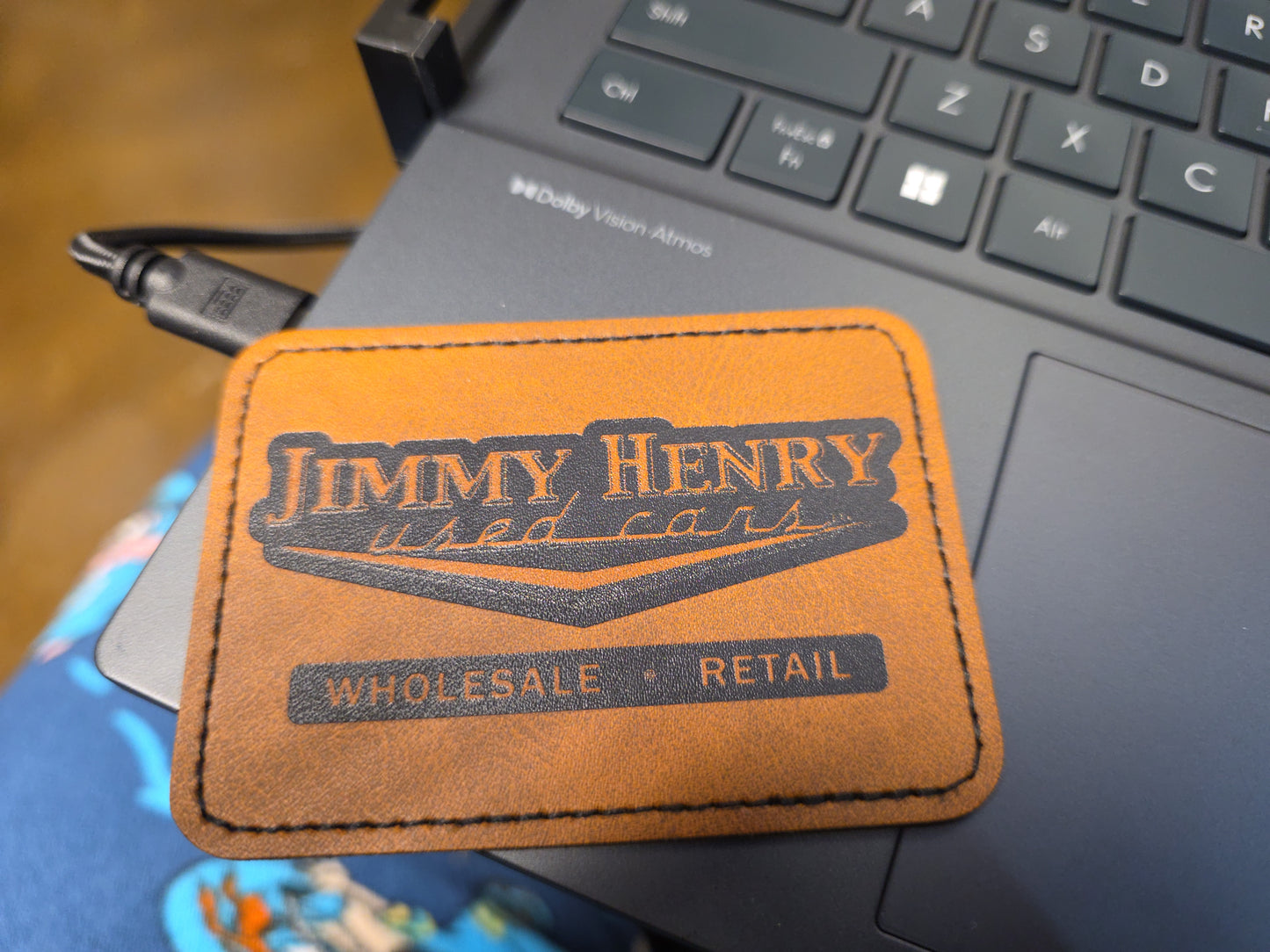 Custom Laser Engraved Leather Patch