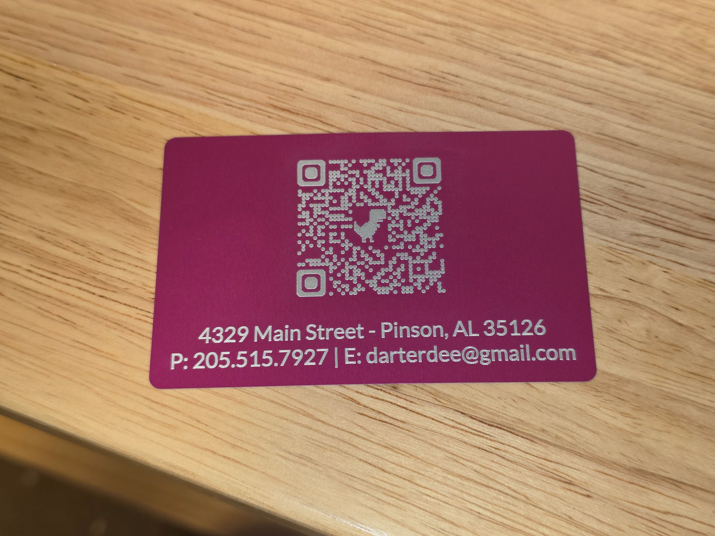 Custom Metal Business Cards - Aluminum